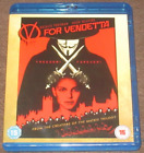 V FOR VENDETTA Blu-Ray Sorti au Royaume-Uni 2005 Natalie Portman Hugo tissage TBE culte