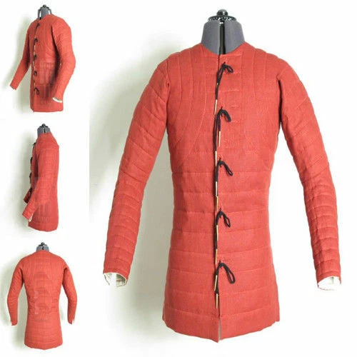 Medieval-Gambeson-thick-padded-coat-Aketon-vest-Jacket-Armor-Halloween-Gift thum - Image 1 of 1