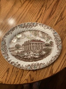 Heritage Hall Vintage Ironstone Southern Plantation piatto ovale 4411 Eng 13 3/4 - Foto 1 di 4