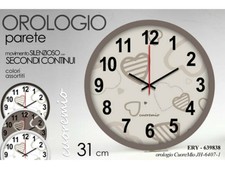 OROLOGIO DA PARETE GICOS CUORI CM. 31X31X4 MOVIMENTO SILENZIOSO COLORE ASSORTITO