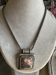 VTG 18/2” CHICO’S METAL NECKLACE WITH PENDANT - Costume Jewelry - Picture 1 of 4