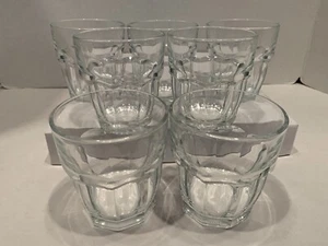 7 Bormioli Rocco 9 Panel Rocks Whiskey Tempered Glasses 3 5/8” Tall Stackable - Picture 1 of 5