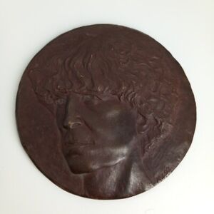 ELIZABETH FRINK sculptural bronze portrait medallion (f2)