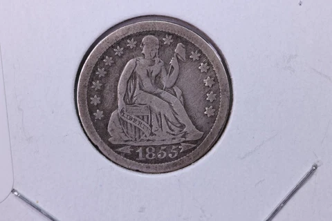 1855 Seated Liberty Dime, Nice Bold Strike. Large Store Sale #10916 Cover
