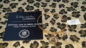 NEU MIT ETIKETT ALEX UND ANI ARMBAND * OFFIZIELLE OLYMPIADE USA ** goldfarbene Oberfläche NICHT MEHR ERHÄLTLICH  - Bild 1 von 2