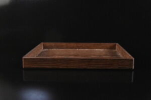 K859: Japanese Wooden Shapely WOODEN TRAY/plate Senchabon