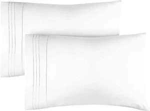 Pillow Cases Set of 2, Hotel Quality Soft Breathable Pillow Covers by CGK Linens - Picture 1 of 51