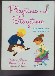 Playtime and Storytime For Boys & Girls Age 4 to 7 Carol M Lane 1957 Hart - Picture 1 of 1