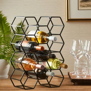 Porta vino Evergreen 11 bottiglie finitura nera 12,9 x 5,8 x 18,4 - Foto 1 di 2