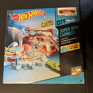 Hot Wheels Super Spin Carwash Only At Walmart 2013 Cars & Playset New Old Stock - Picture 1 of 18