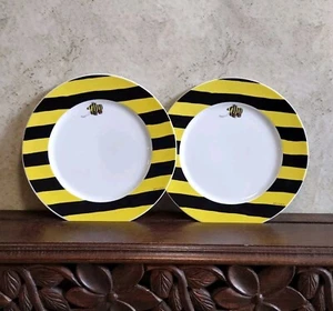 Thomas by Rosenthal Janosch Plates Yellow Black Tiger Duck Toy Germany Set of 2 - Picture 1 of 6