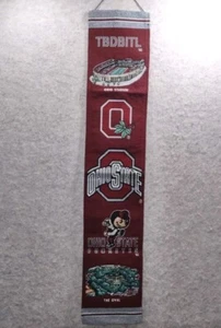 Ohio State Buckeyes Bell Pull Retro Banner Tapestry OSU New 40" - Picture 1 of 8