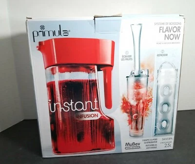 New Primula Flavor Now MyBev 2.7 Quart Pitcher Instant Shakeable Infuser Red - Image 1 of 4