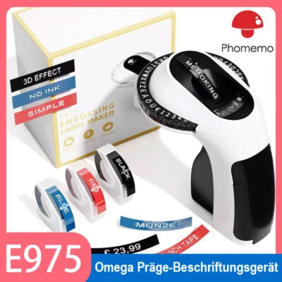 DYMO Omega Präge Beschriftungsgerät Schriftband 9mm 3D Embossing Label Maker - Bild 1 von 4