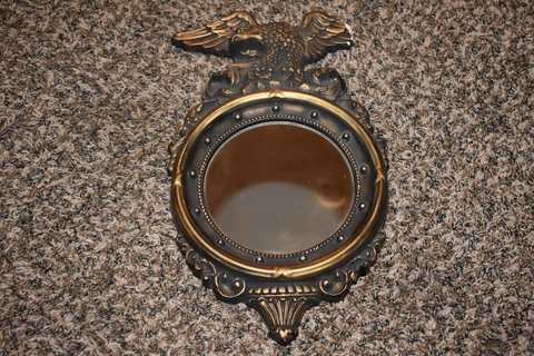 VINTAGE FEDERAL STYLE EAGLE 15'' CONVEX WALL MIRROR DECOR Cover