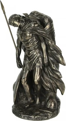 Estatuillas de bronce fundido en frío The Death of Celtic Hero Cu Chulainn decoración del hogar Foto 1 de 4