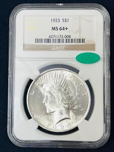 ❤️1923 Peace Dollar NGC MS64+ PLUS NGC AND CAC!!! L👀K 😍❤️