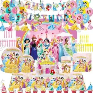 Princess Tableware Girls Birthday Decorations, Party Balloons & Banner Supplies - Picture 1 of 46