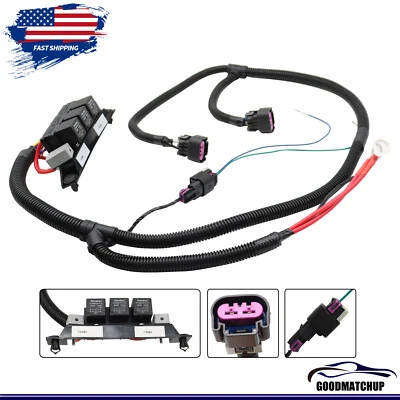 FOR 99-06 GM Dual Electric Fan Kit Harness Yukon Silverado Sierra Tahoe Chevy - Image 1 of 4
