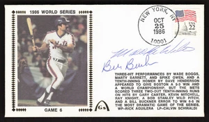Bill Buckner & Mookie Wilson Signed 1986 World Series Gateway Stamp Cachet Auto - Picture 1 of 1