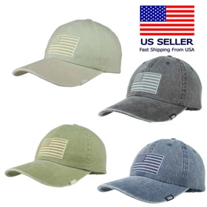 Gorra de béisbol teñida de pigmento de EE. UU. bandera estadounidense lavada táctica ejército sombrero gorra - Imagen 1 de 11