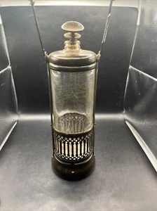 Whiskey Decanter Brass and Glass Music Box Plays How Dry I Am - Picture 1 of 9