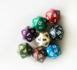 1 MtG Spindown Würfel - Lebenspunktezähler ! W20 D20 Die - Farbe wählen - - Bild 1 von 9