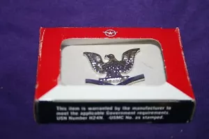 US Navy Hilborn Hamburger E-4 Petty Officer 3rd Class Insignia Pin Silver Tone - Picture 1 of 5