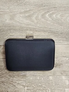 Hugo Boss Goldtone Black Satin Clutch Bag 5.5x3.5 - Picture 1 of 6