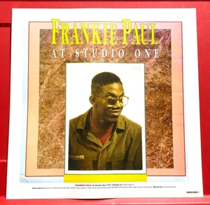 Frankie Paul At Studio One/Tony Gregory Album Cover Art PICTURE/PRINT 12" x 12" - Imagen 1 de 4