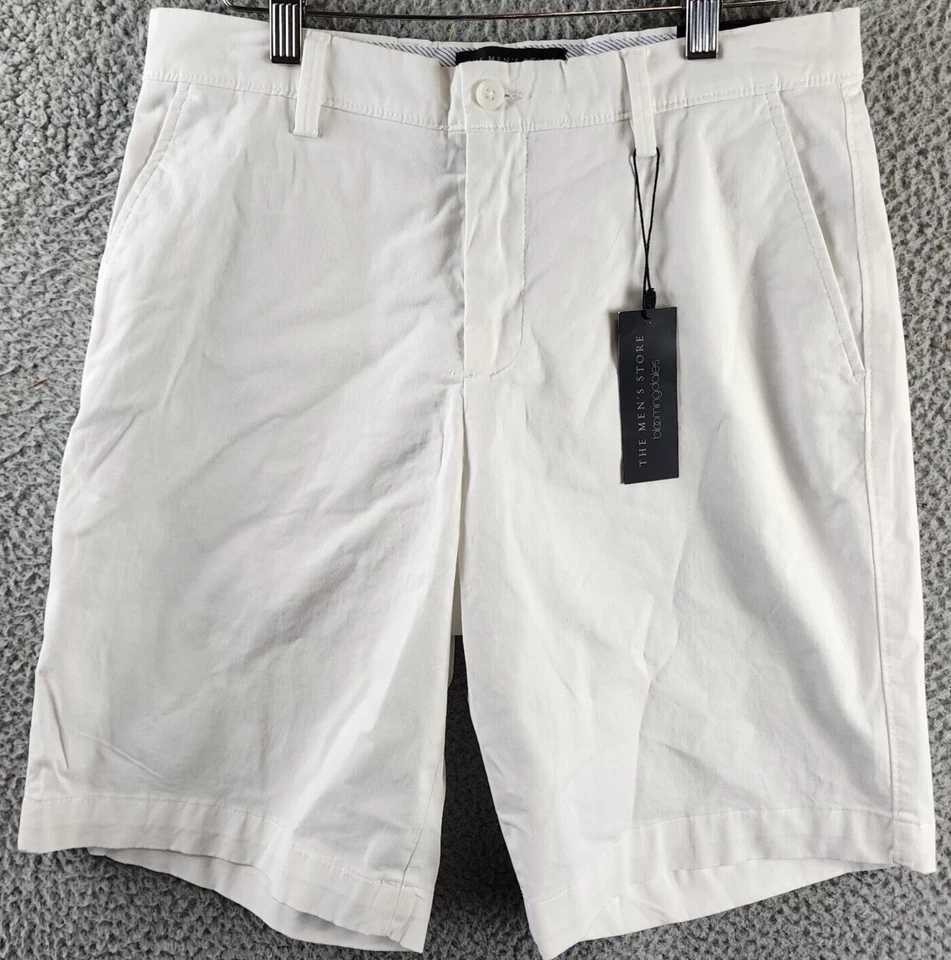 The Men's Store at Bloomingdale's Twill Regular Fit Shorts Men's 30 White Pocket - Image 1 of 4