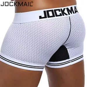 JOCKMAIL Men's Boxers Elasticity Mesh Underwear Pouch Homme Cueca Boxer Shorts  - Picture 1 of 16