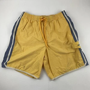 Speedo Swim Trunks Mens Large Yellow Drawstring - Picture 1 of 10