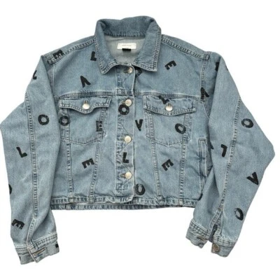 Current/Elliott The Collin Cropped Boxy Love Denim Jacket Sz 3/L - Image 1 of 4