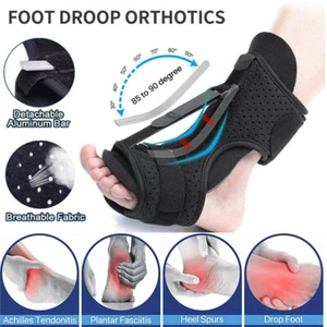 Night Splints Plantar Fasciitis Adjustable Foot Drop Brace Support Toe Pain - Picture 1 of 14