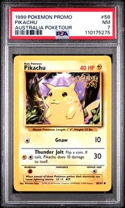 1999 Pokemon Poketour Promo Pikachu #58 Australia PSA 7 NM Gold Stamp Graded - Bild 1 von 2
