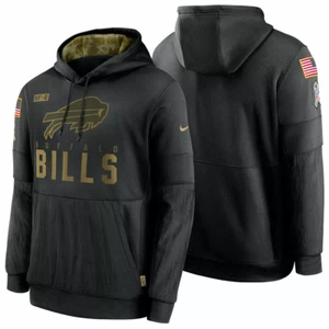 AUTHENTIC Nike Buffalo Bills 2020 Men's NFL Salute to Service Hoodie Black - Picture 1 of 11