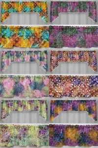 Batik Tie Dye Valances, Curtains or Swags - Picture 1 of 16