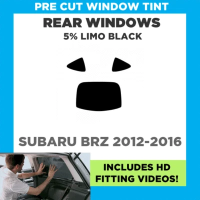 Tinte de ventana precortado para Subaru BRZ 2012-2016 - 5% limusina trasera Foto 1 de 4