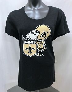 New Orleans Saints T-Shirt Women's Size S, '47 Brand Short Sleeve Dark Gray