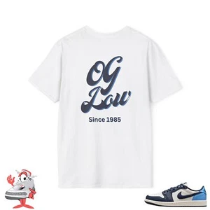 Passendes Shirt für Air Jordan Retro 1 Low OG Obsidian White Navy Carolina Blue - Bild 1 von 13