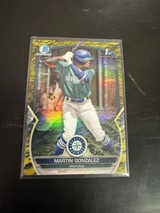 2023 Bowman 1st Bowman Martin Gonzalez Lunar Gold Refractor 42/75 SSP Mariners - Bild 1 von 1