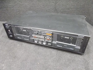 Yamaha KX-W202, doble tapedeck, negro. ¡DEFECTUOSO! #IK-682 - Imagen 1 de 3