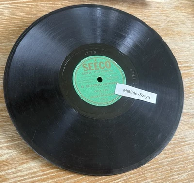 CELIA CRUZ Guajirito Contento/Baila Yemaya SEECO  78RPM Guajira mambo Hear - Image 1 of 4