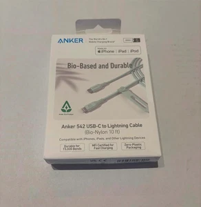 Anker 542 Bio-Nylon USB-C Lightning Kabel 10FT 30W MFi Zertifiziert Grün - Bild 1 von 1