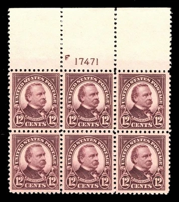 MOMEN: US STAMPS #564 MINT OG NH INTACT PLATE BLOCK OF 6 VF/XF LOT #96107 - Image 1 of 2
