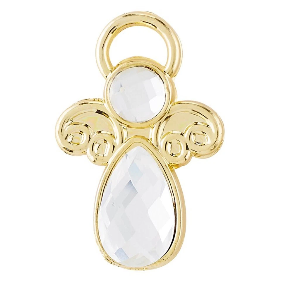Crystal Angel Lapel Pin, 1-inch tall, Thoughtful Religious Small Gift - Image 1 of 1