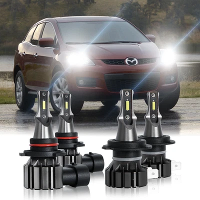 Kit combo 9005+H7 farol de LED feixe alto baixo para Mazda CX-7 2007-2010 2011 2012 - Imagem 1 de 4