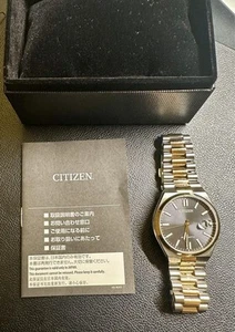 Citizen Collection NJ0154-80H Fecha Acero Inox. Blk SLV Oro Automático Reloj - Imagen 1 de 3