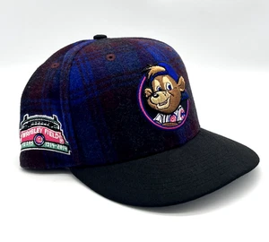 New Era Chicago Cubs Mascot Plaid Purple 59FIFTY Fitted Cap Size 7 1/2 Wrigley - Bild 1 von 12
